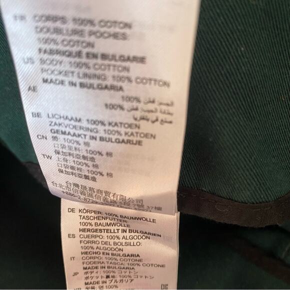 Sandro Paris Green High Rise Cotton Belted Pants Cropped Wide Leg size 40 US 8 - Picture 10 of 11